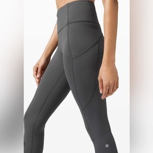 lululemon Fast and Free High Rise Tight 25”. Size 6. Colour graphite grey.